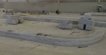 保定 芝麻白整石坐凳（光面+自然面）