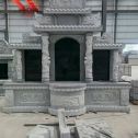 保定 芝麻灰高档墓碑，土墓，可定制