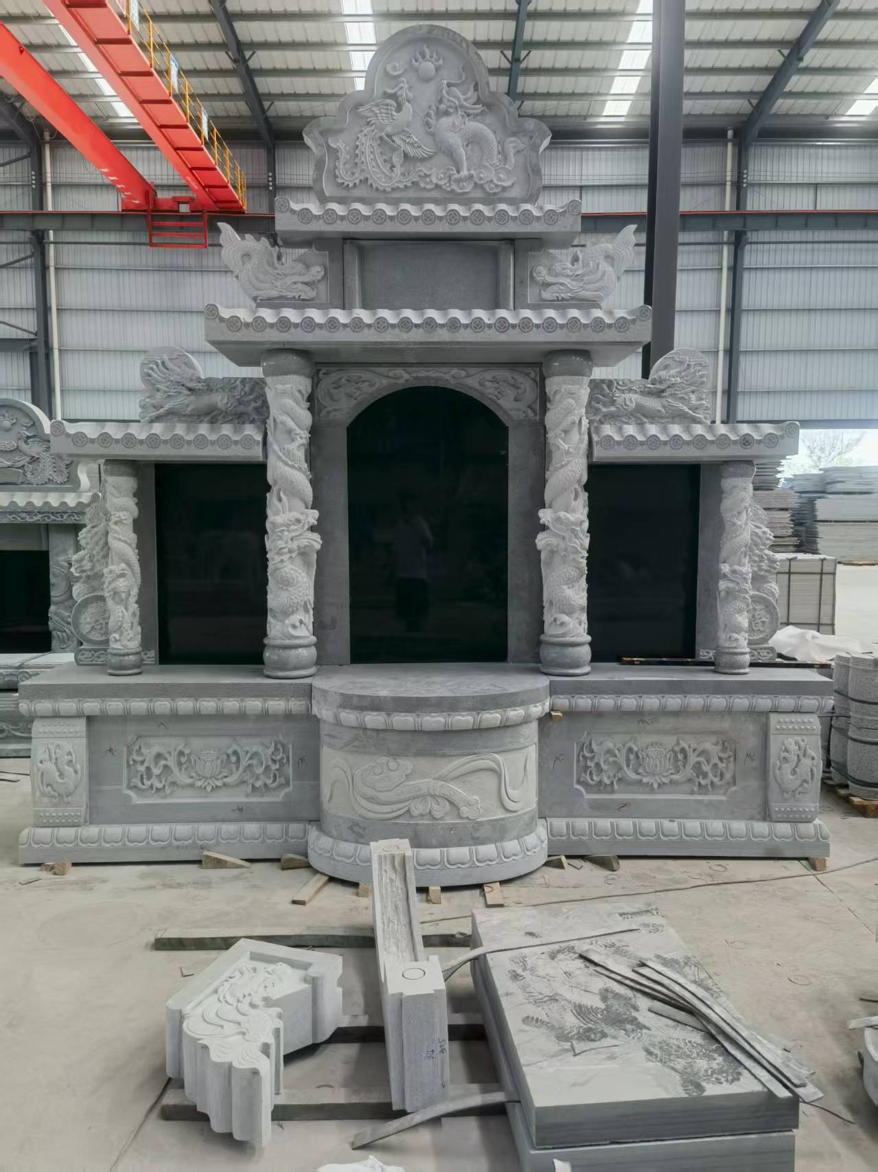 保定 芝麻灰高档墓碑，土墓，可定制