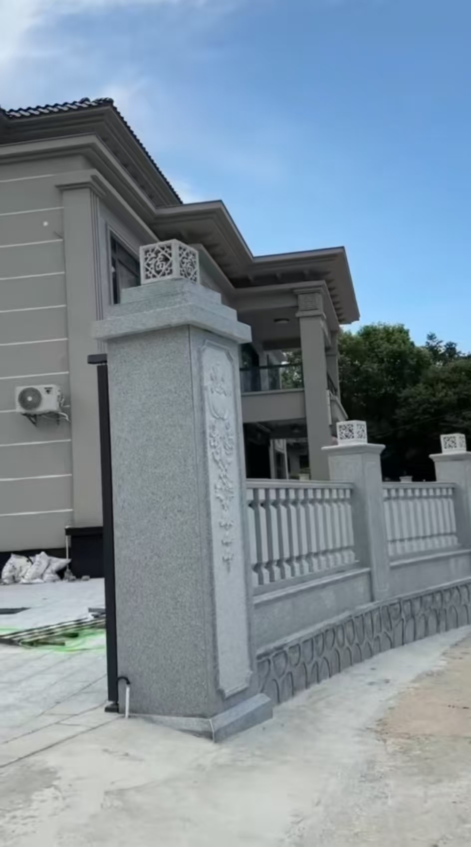 保定 芝麻白别墅围墙栏杆，私人订制