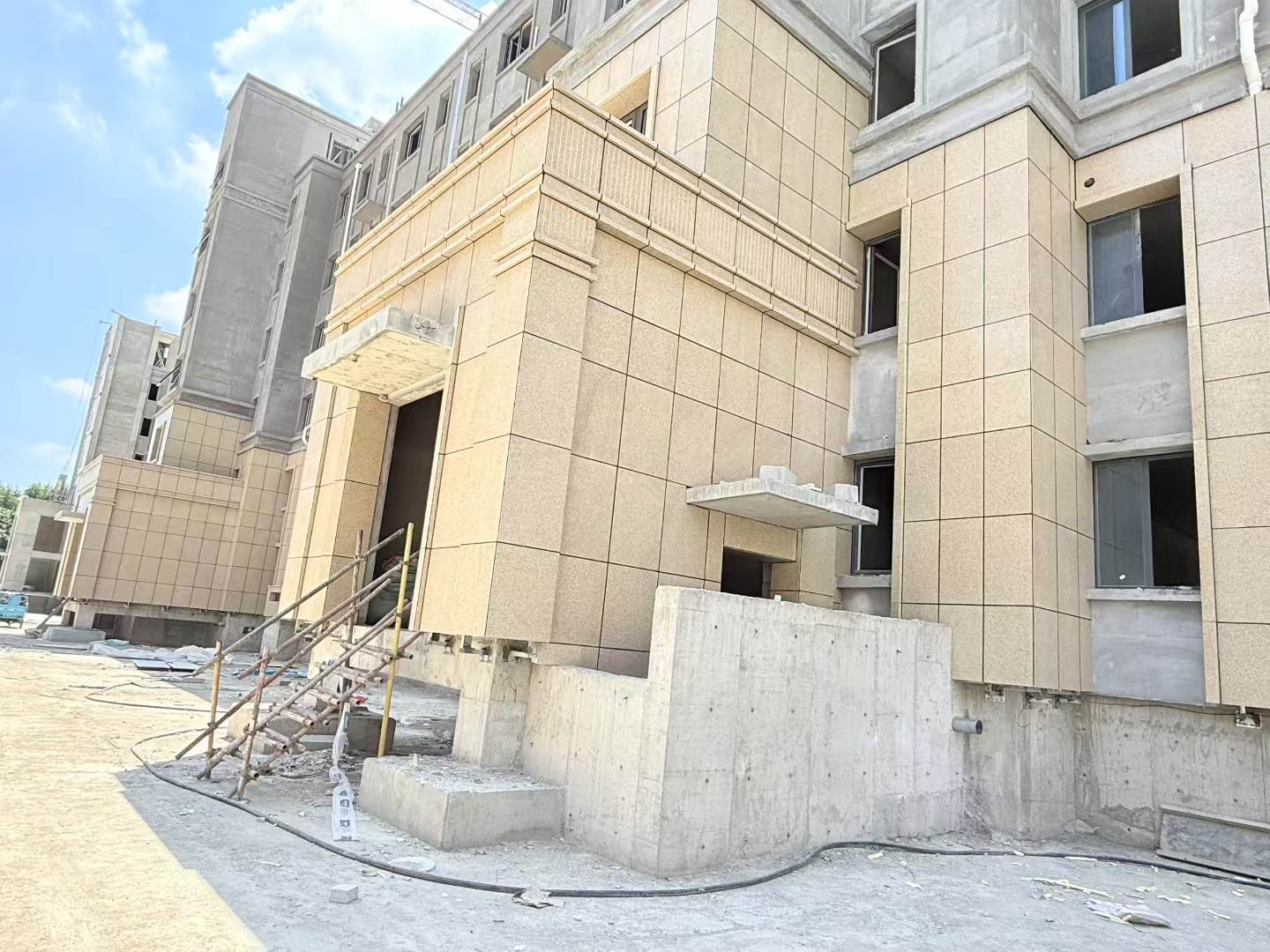 保定 黄金麻干挂，工地实拍