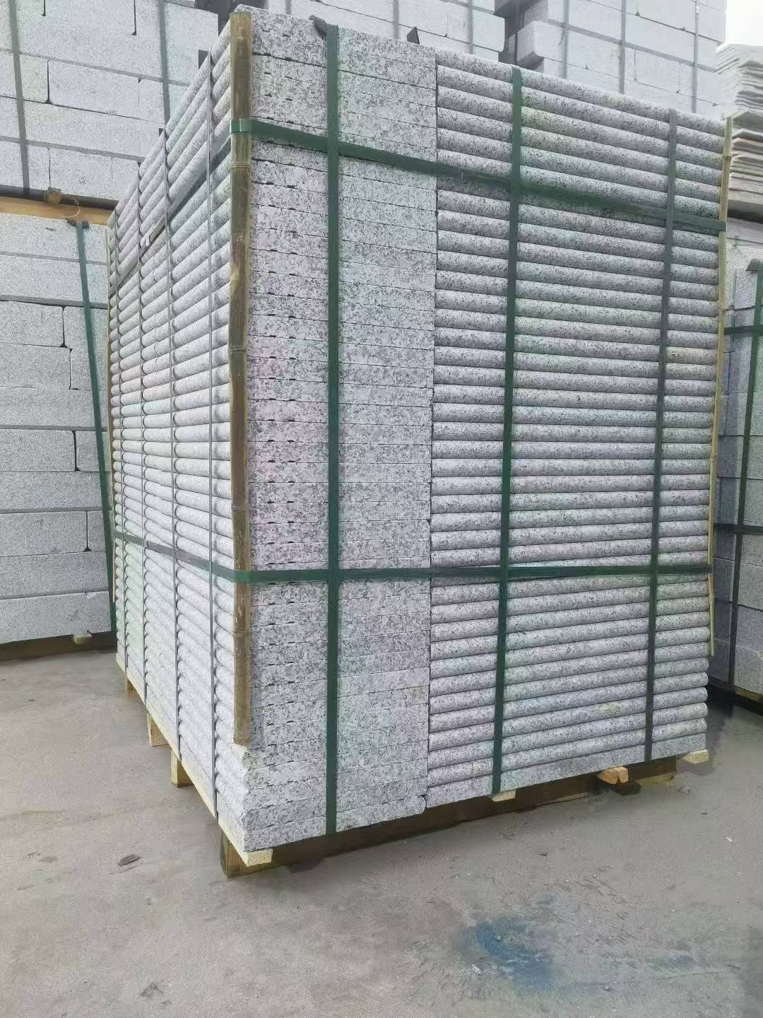 保定 芙蓉白3公分厚磨圆边、拉槽，楼梯踏步