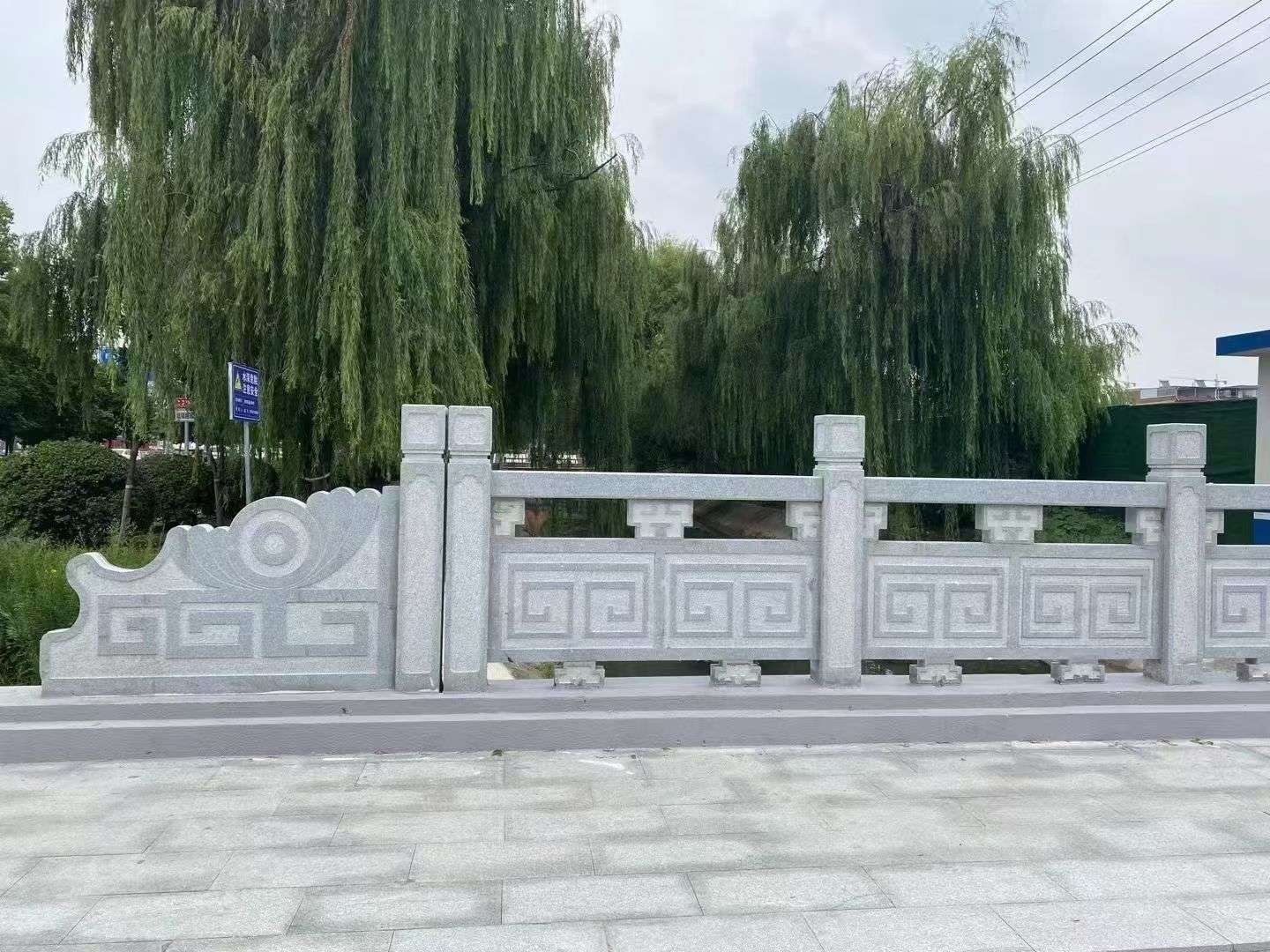 保定 芝麻灰桥栏杆、河道栏杆安装效果