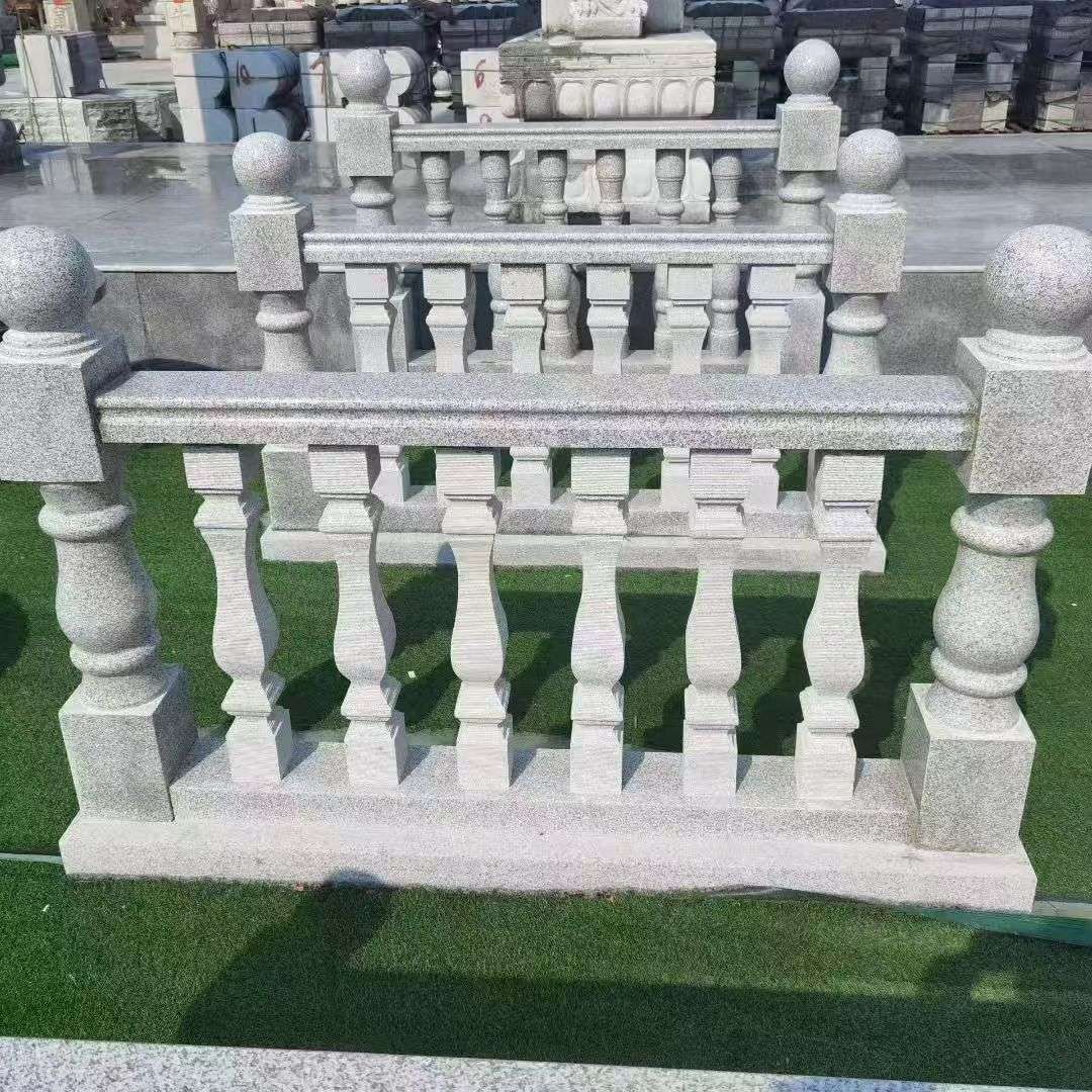 保定 别墅石材栏杆特写